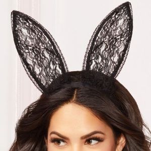 SALE Lace Bunny Ears Headband Halloween Costume